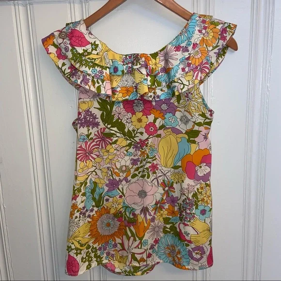 Liberty Of London Floral Ruffle Blouse - Picture 2 of 7